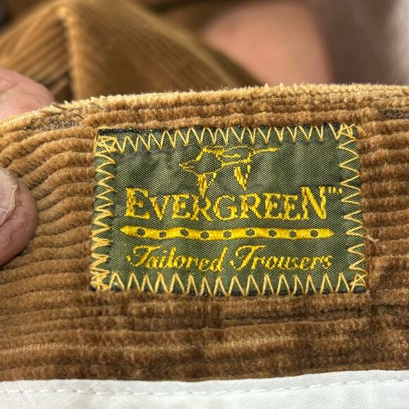 Vintage 70-80s Relaxed 34x32 Corduroy Pants Baggy Straight Made in Hong Kong - Picture 2 of 7